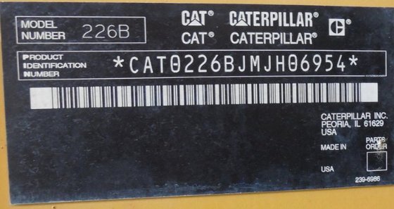 caterpillar year by serial number