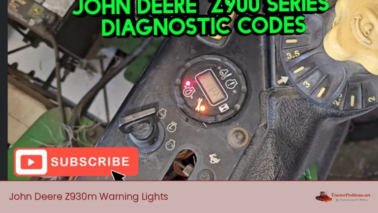 john deere z930m warning lights