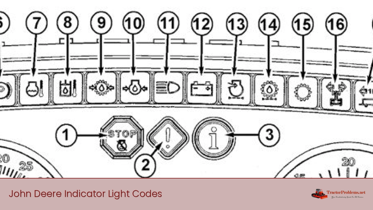 john deere indicator light codes