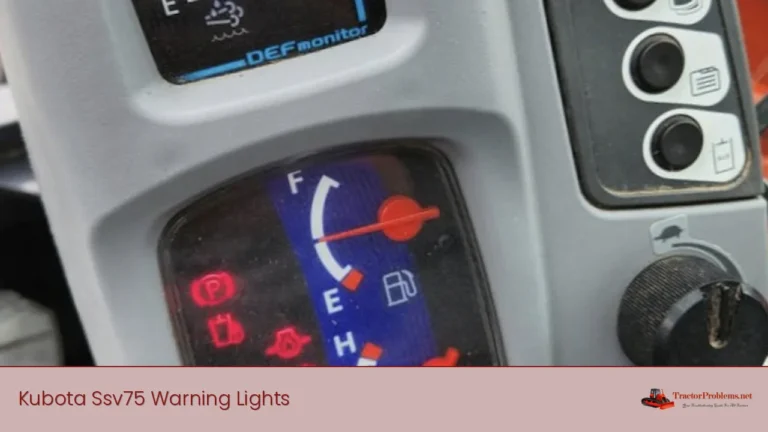 kubota ssv75 warning lights